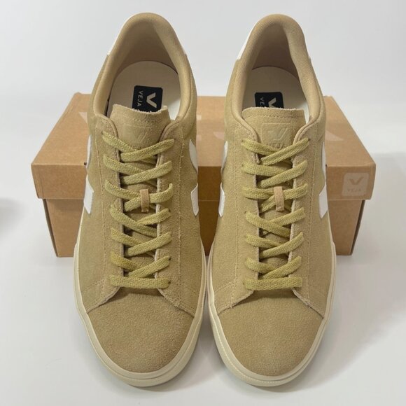 Veja Campo Suede Dune Tan White Size 45 US11.5 - Picture 4 of 8